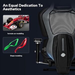 Eureka Chaise Gaming Ergonomique Dossier 4D Inclinable et Réglable – Gris