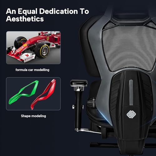 Eureka Chaise Gaming Ergonomique Dossier 4D Inclinable et Réglable – Gris