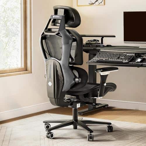 Eureka Chaise Gaming Ergonomique Dossier 4D Inclinable et Réglable – Gris