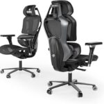 Eureka Chaise Gaming Ergonomique Dossier 4D Inclinable et Réglable - Gris