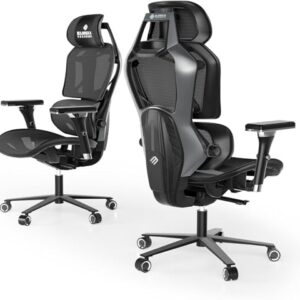 Eureka Chaise Gaming Ergonomique Dossier 4D Inclinable et Réglable – Gris