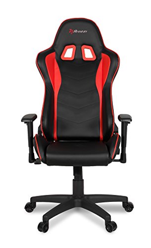 Fauteuil Gamer Arozzi Mezzo V2 Rouge en Faux Cuir 53x50x137 cm