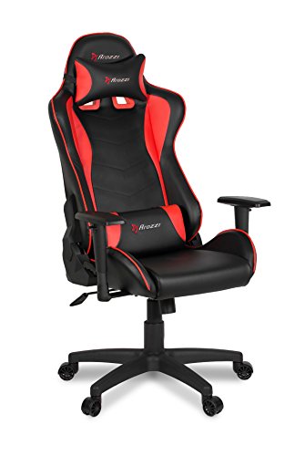 Fauteuil Gamer Arozzi Mezzo V2 Rouge en Faux Cuir 53x50x137 cm