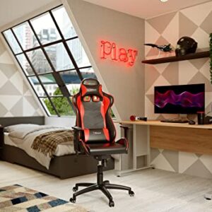 Fauteuil Gamer Arozzi Mezzo V2 Rouge en Faux Cuir 53x50x137 cm