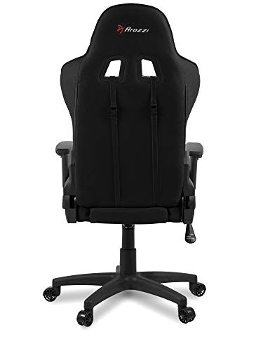 Fauteuil Gamer Arozzi Mezzo V2 en Tissu Noir, Dimensions 53x50x137 cm