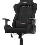 Fauteuil Gamer Arozzi Mezzo V2 en Tissu Noir, Dimensions 53x50x137 cm