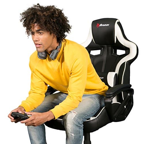 Fauteuil Gamer Arozzi Milano Noir en Similicuir – 50 x 55 x 130 cm