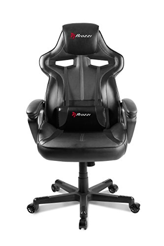 Fauteuil Gamer Arozzi Milano Noir en Similicuir – 50 x 55 x 130 cm