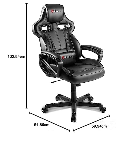 Fauteuil Gamer Arozzi Milano Noir en Similicuir – 50 x 55 x 130 cm