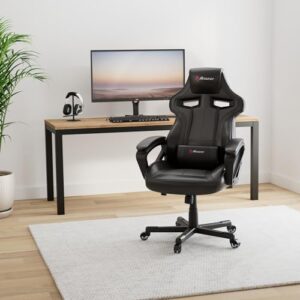 Fauteuil Gamer Arozzi Milano Noir en Similicuir – 50 x 55 x 130 cm