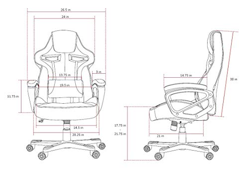 Fauteuil Gamer Arozzi Milano Noir en Similicuir – 50 x 55 x 130 cm