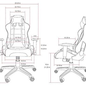 Fauteuil Gamer Arozzi Verona XL+ Rouge en Faux Cuir – 58x57x138 cm