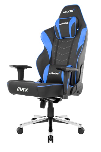 Fauteuil Gaming AKRacing Masters Series Max Simili Cuir Noir Bleu