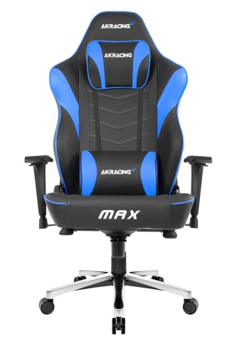Fauteuil Gaming AKRacing Masters Series Max Simili Cuir Noir Bleu