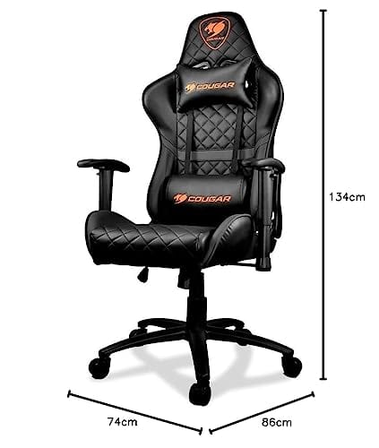 Fauteuil Gaming COUGAR Armor One Noir Simili Cuir Taille Médium
