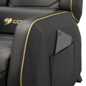 Fauteuil Gaming COUGAR RANGER S ROYAL – Noir et Or, Inclinable, Cuir PVC