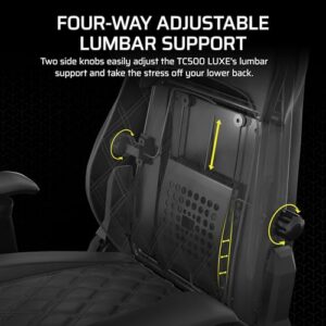 Fauteuil Gaming Corsair TC500 Luxe – Tissu Respirant et Accoudoirs Réglables