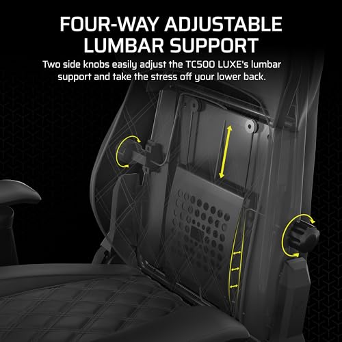 Fauteuil Gaming Corsair TC500 Luxe – Tissu Respirant et Accoudoirs Réglables