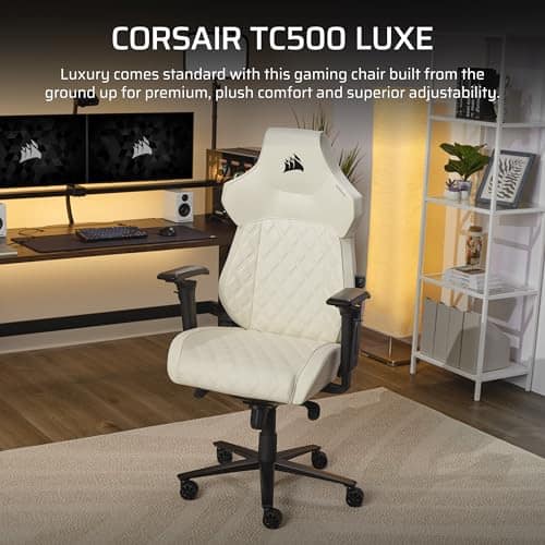 Fauteuil Gaming Corsair TC500 Luxe – Tissu Respirant et Accoudoirs Réglables