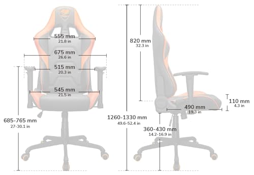 Fauteuil Gaming Cougar Armor Elite Ergonomique avec Soutien Lombaire et Cervical