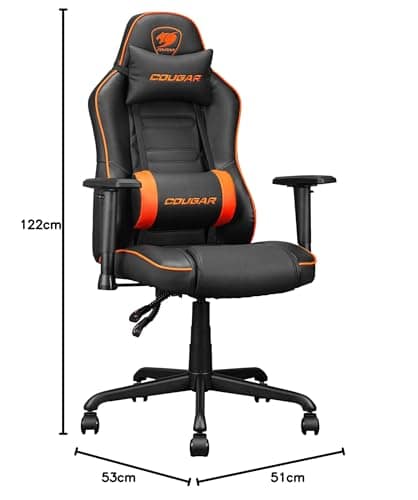 Fauteuil Gaming Cougar FUSIONS avec Support Lombaire 3D et Inclinaison 160º