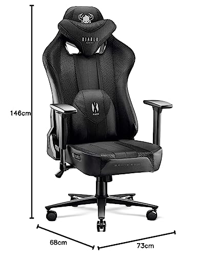 Fauteuil Gaming Diablo X-Player 2.0 Ergonomique avec Accoudoirs 3D et Coussin