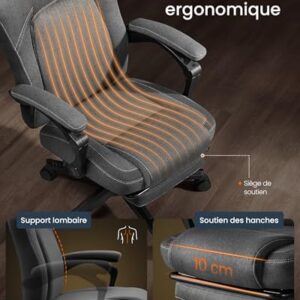 Fauteuil Gaming SONGMICS HOME OBG072G01 Ergonomique avec Repose-Pieds et Appui-tête