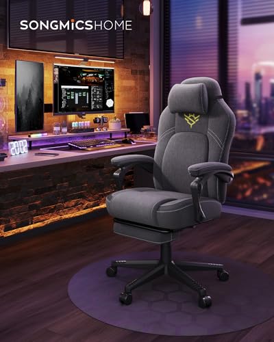 Fauteuil Gaming SONGMICS HOME OBG072G01 Ergonomique avec Repose-Pieds et Appui-tête
