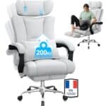 Fauteuil de Bureau Ergonomique BASETBL 200kg avec Repose-Pied et Dossier Haut