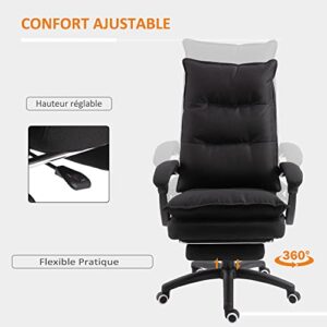 Fauteuil de Bureau Massant Vinsetto – Ergonomique avec Repose-Pied Intégré