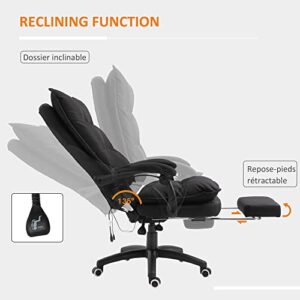 Fauteuil de Bureau Massant Vinsetto – Ergonomique avec Repose-Pied Intégré