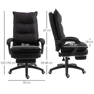 Fauteuil de Bureau Massant Vinsetto – Ergonomique avec Repose-Pied Intégré