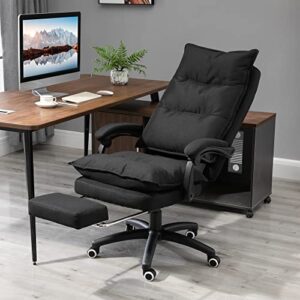 Fauteuil de Bureau Massant Vinsetto – Ergonomique avec Repose-Pied Intégré