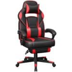 Fauteuil de Bureau SONGMICS OBG73BRV1, Chaise Gaming Réglable Noir et Rouge