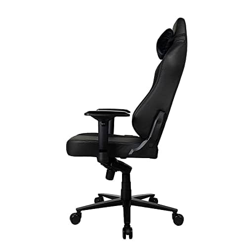 Fauteuil de jeu Arozzi Primo-PREM-BK en cuir noir avec accoudoirs 4D