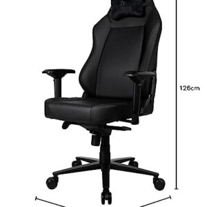 Fauteuil de jeu Arozzi Primo-PREM-BK en cuir noir avec accoudoirs 4D
