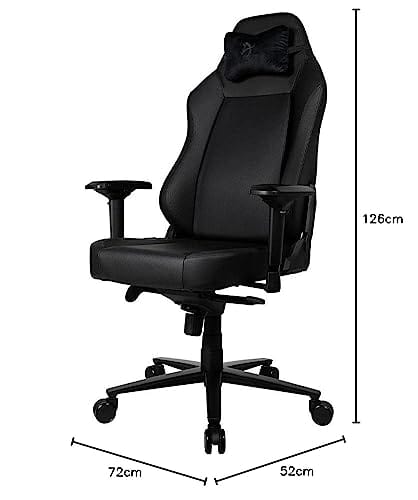 Fauteuil de jeu Arozzi Primo-PREM-BK en cuir noir avec accoudoirs 4D