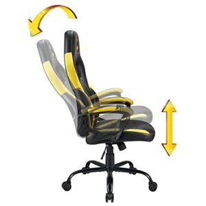Fauteuil de jeu SUBSONIC Batman original en cuir, noir et jaune, XL