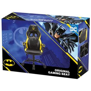 Fauteuil de jeu SUBSONIC Batman original en cuir, noir et jaune, XL