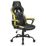 Fauteuil de jeu SUBSONIC Batman original en cuir, noir et jaune, XL