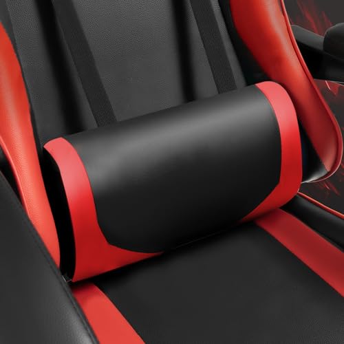 Frixovel Chaise Gaming Réglable avec Repose-Pieds Télescopique Noir et Rouge