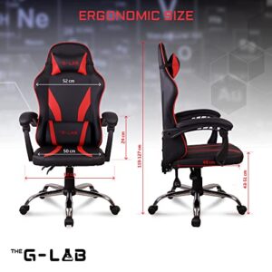 G-LAB K Seat Neon : Chaise Gaming Ergonomique avec Appui-tête et Soutien Lombaire