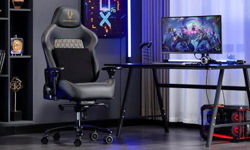 Chaise Gaming Ergonomique Fantasylab 200kg avec Accoudoirs 4D – Noir/Gris