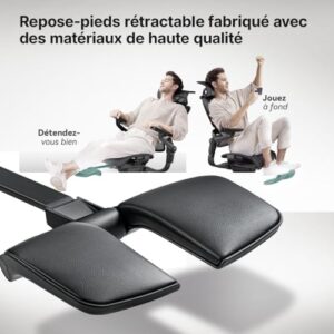 HINOMI H1 Pro V2 : Chaise de Bureau Ergonomique avec Repose-Pieds et Accoudoirs 5D