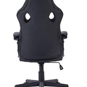 HOGAR24 Chaise de Gaming Ergonomique Noir et Gris, Rembourrée et Réglable