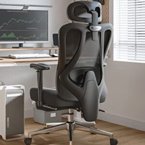 Hbada P3 Chaise de Bureau Ergonomique avec Repose-Pied et Support Lombaire
