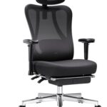 Hbada P3 Chaise de Bureau Ergonomique avec Repose-Pied et Support Lombaire