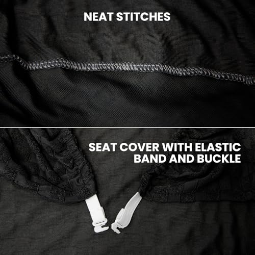 Housse de Chaise Gaming Lukery, Extensible et Lavable, Noir