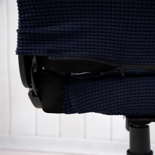 Housse de Chaise Gaming Rotatif Highdi en Jacquard Bleu Marine Extensible