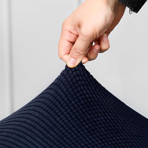 Housse de Chaise Gaming Rotatif Highdi en Jacquard Bleu Marine Extensible